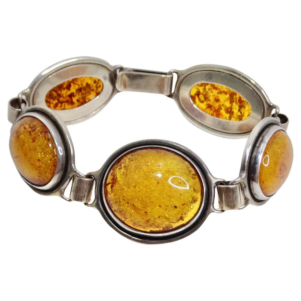 1970s Amber Silver Bracelet – Vintage by Misty display picture 2