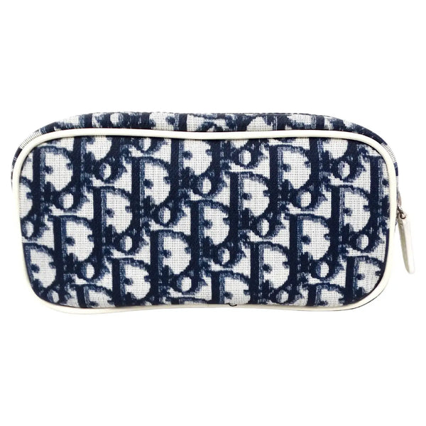 Dior ロゴポーチ ネイビー/ホワイト Christian Dior Navy Diorissimo Cosmetic Pouchette circa Y2K