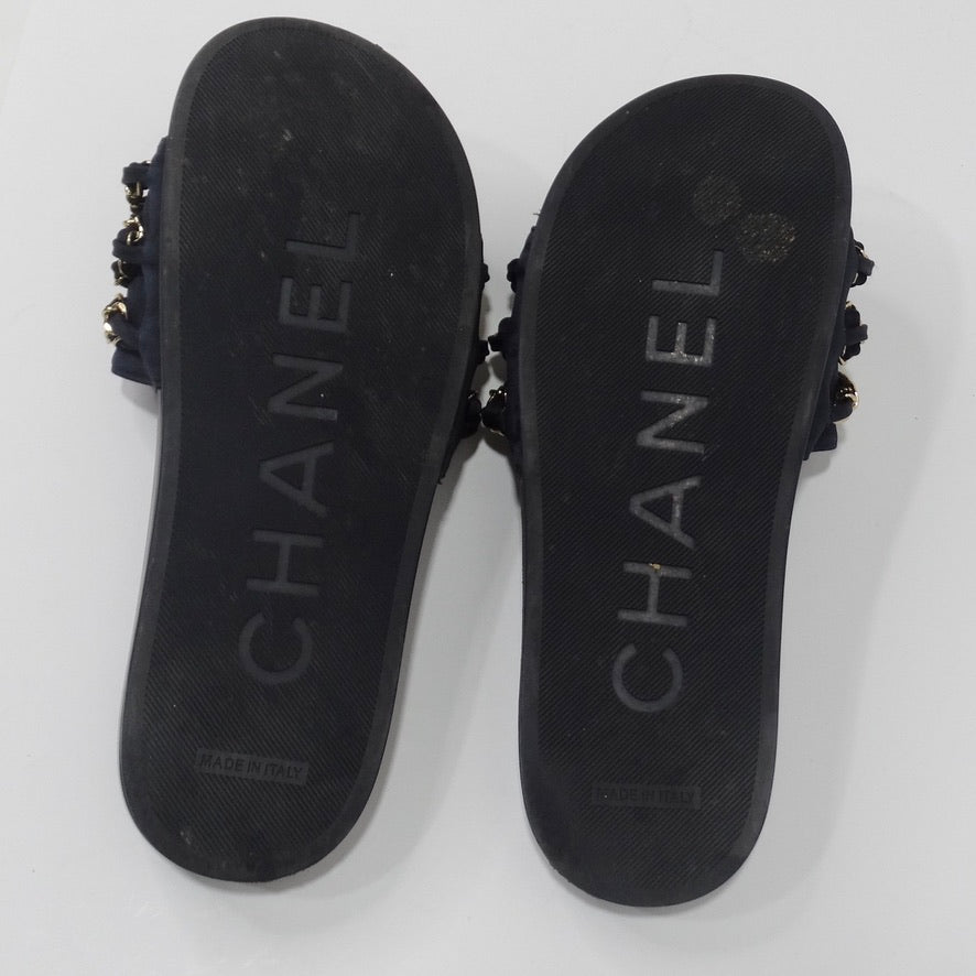 Chanel Chain Link Slides