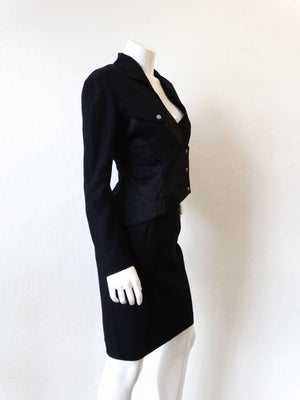 1980s Thierry Mugler Asymmetrical Suit Set
