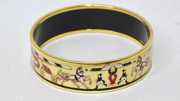 Hermès bracelet in enamel and gold plated Golden Gold-plated ref.236901 -  Joli Closet