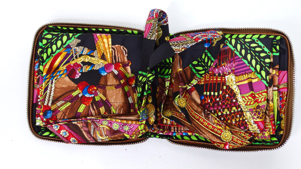 HERMES Pouch Flat pouch silk multicolor unisex Used –