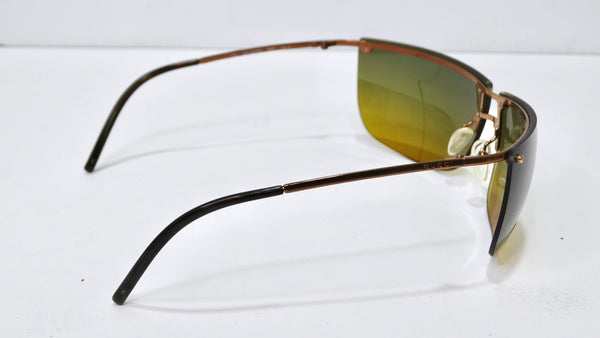 Gucci Vintage 1990's Semi-Rimless Rectangle Sunglasses – Vintage