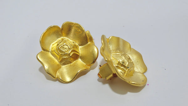 KENZO Vintage Gold Plated Flower Brooch store