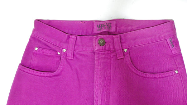 Gianni Versace Jeans Couture Pink Purple Italian Medusa