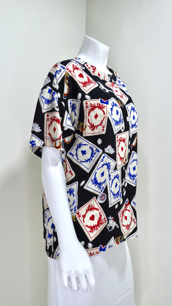 Chanel Printed Playing Cards 1980's T-Shirt – Vintage by Misty