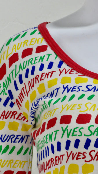 Yves Saint Laurent Cotton Print Long-Sleeve – Vintage by Misty