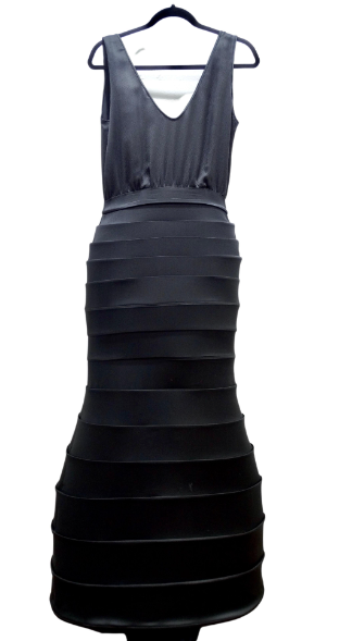black hoop dress Black Chassis Hoop Strappy Dress alas eius
