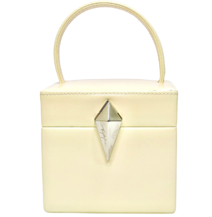 Off-white Mini Patent Leather Box Bag In Yellow