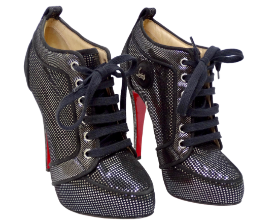 Louboutin lace booties hotsell