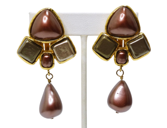 Drop & linear chanel earrings Clearance