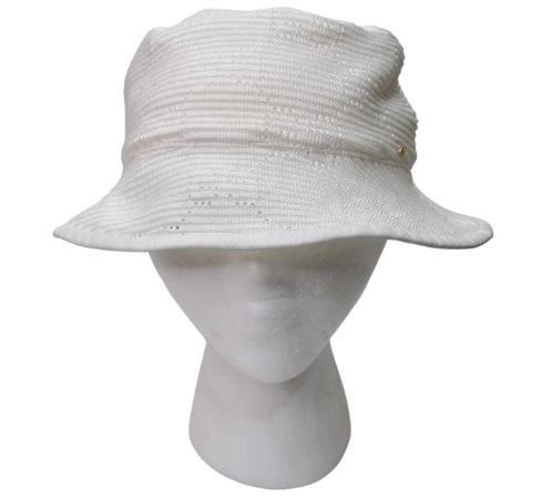 GG embroidered cotton bucket hat in White Undefined