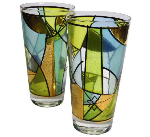 Spike Drinking Glasses, Set of 4 (Green), 13.5 oz - Harris Teeter