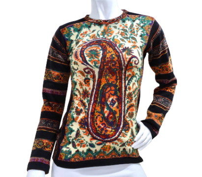 Jean Paul Gaultier Paisley Print Longsleeve – Vintage by Misty