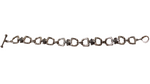 Vintage Michael Dawkins Sterling Silver Stirrup Style Link Toggle Bracelet