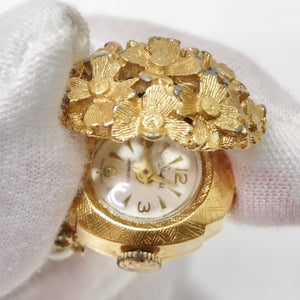 18K Gold Plated Pearl Hidden Watch Bracelet