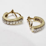 Diamond 14K Gold Hoop Earrings