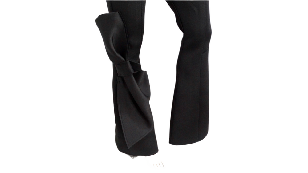 Efrat Kalig Couture Bow Detail Flare Dress Pants