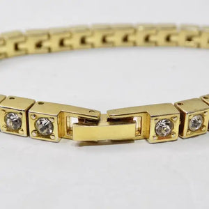 1980s 18K Gold Plated Tennis Bracelet