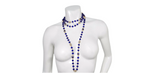 Chanel Long Blue Gripoix Glass Beaded Necklace circa 1970s