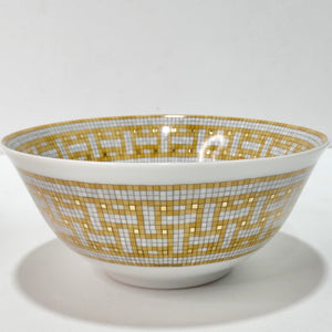 Hermes Mosaique 24 Gold Rice Bowl Set