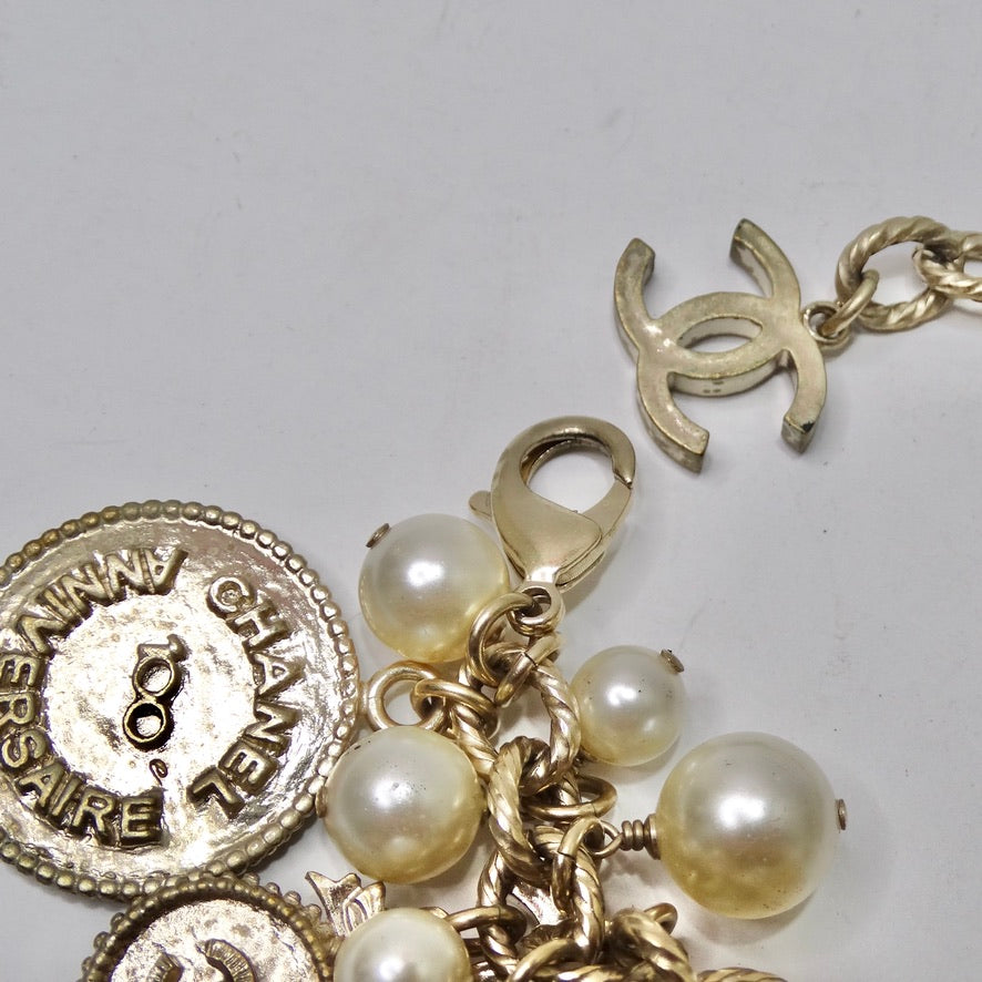 chanel pearl charm bracelet