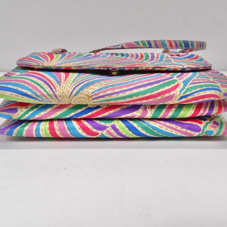 Coblentz Saks Fifth Avenue Multicolor Fold Over Handbag