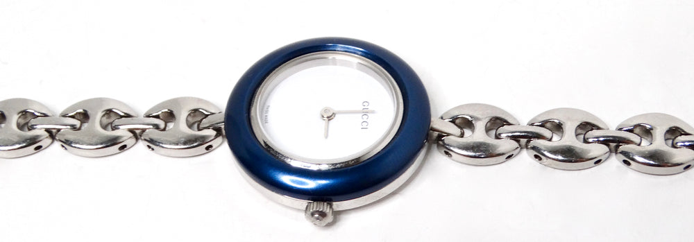 Gucci Bezel Color Interchangeable Chain Link Wrist Watch & Set 1990s