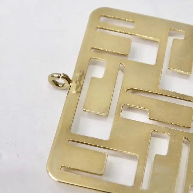 1970s Mid Century Gold Plated Pendent