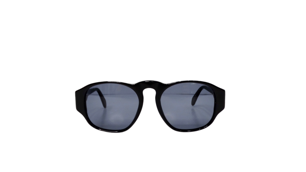 Chanel Interlocking CC Black Square Framed Quilted Sunglasses circa Y2K