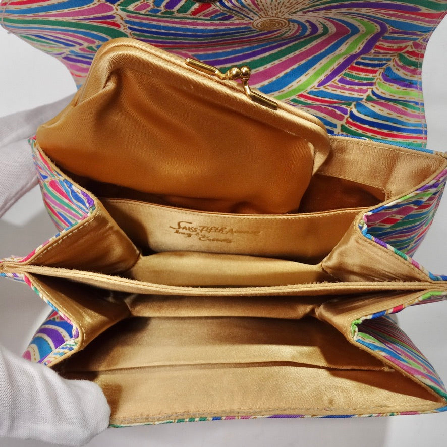 Coblentz Saks Fifth Avenue Multicolor Fold Over Handbag