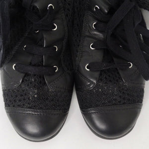 Chanel 1990s Black High Top Sneakers
