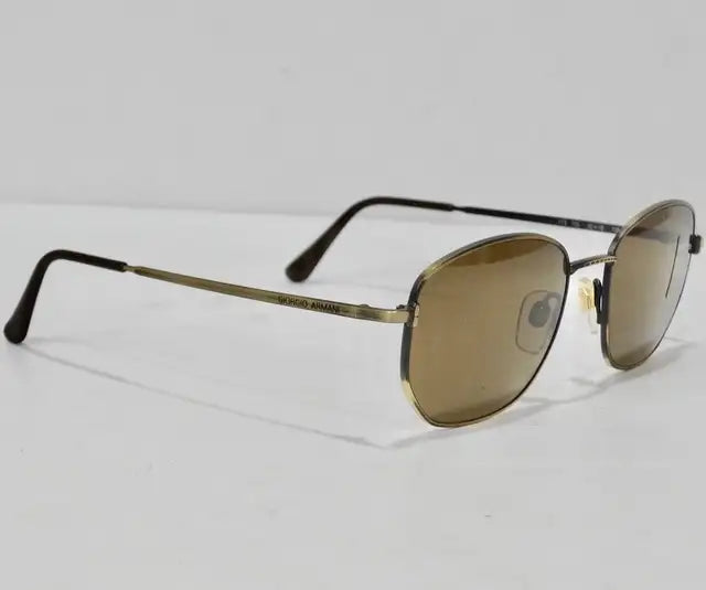 Giorgio Armani 1990s Brown/Gold Sunglasses