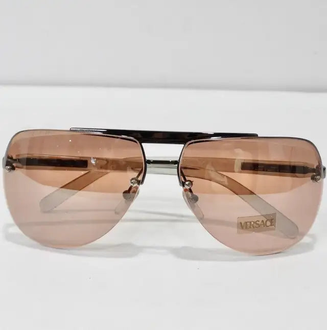 Versace 1990s Silver Sunglasses