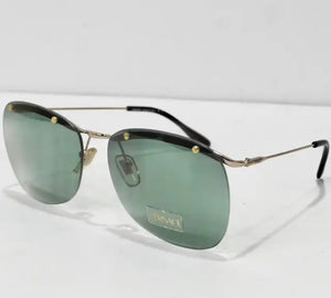 Versace 1990s Black/Gold Sunglasses