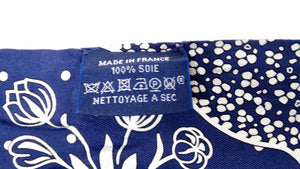 Hermes Blue "Les Leopards" Silk Twilly