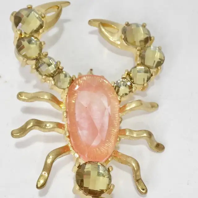 1980s 18K Gold Plated Scorpion Brooch