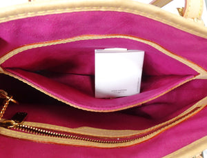 Buy the Marc Jacobs Purple Hand Bag w/ Bead Charm Zipper