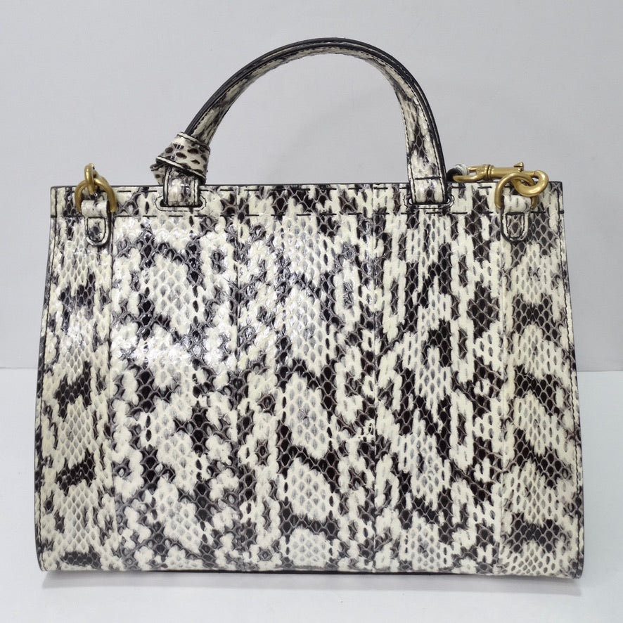 Gucci GG Marmont Small Pearly Snakeskin Top-Handle Satchel Bag