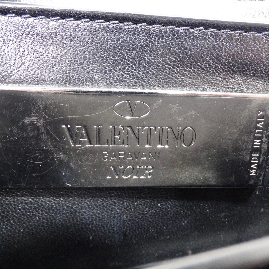 Valentino Garavani Locò Leather Crossbody Bag - Black