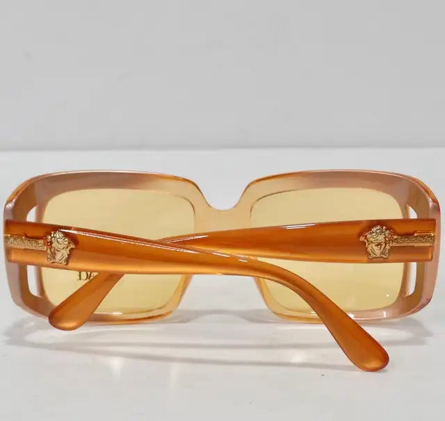 1990s Versace Orange Sunglasses