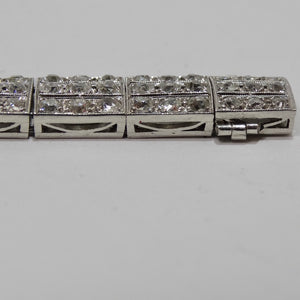 Art Deco 1910 Platinum Art Deco Diamond Bracelet