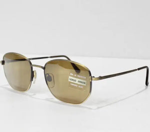 Giorgio Armani 1990s Brown/Gold Sunglasses