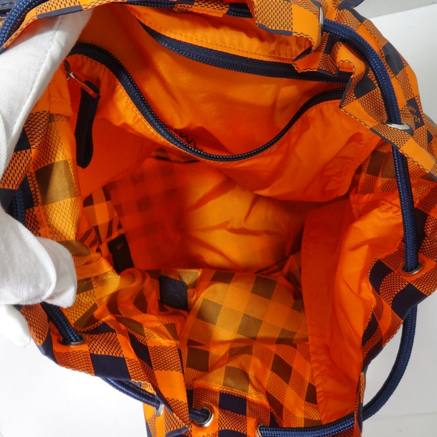 Louis Vuitton Orange Damier Masai Nylon Adventure Backpack 861186