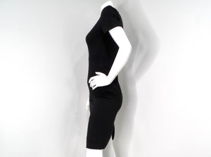 Oscar De La Renta Black Keyhole Sheath Dress