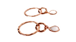 Vintage 18k Rose Gold Plated Hammered Tiered Hoop Earrings