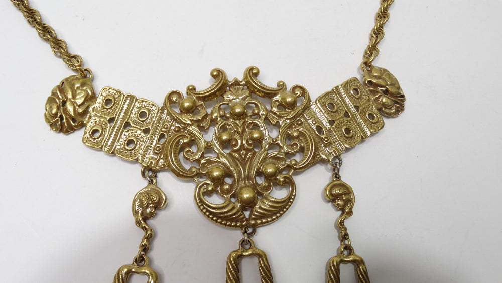 Gold Statement Victorian Necklace