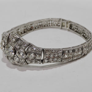 Art Deco 1910 Platinum Art Deco Diamond Bracelet