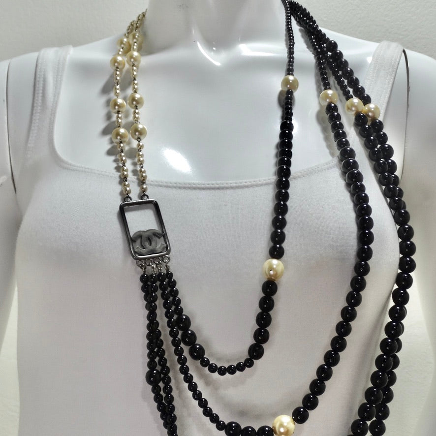 Classy Vintage Style Coco Chanel Inspired Layered Pearl Necklace