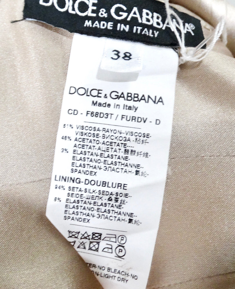 Dolce & Gabbana V-Neck Button Detailed Midi Length Dress
